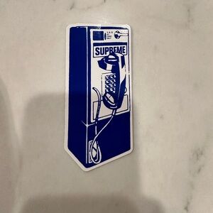 Supreme Classic Blue Payphone Sticker